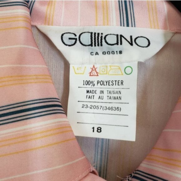 Vintage Striped Career Blouse with Tie Size 18 - Picture 4 of 10